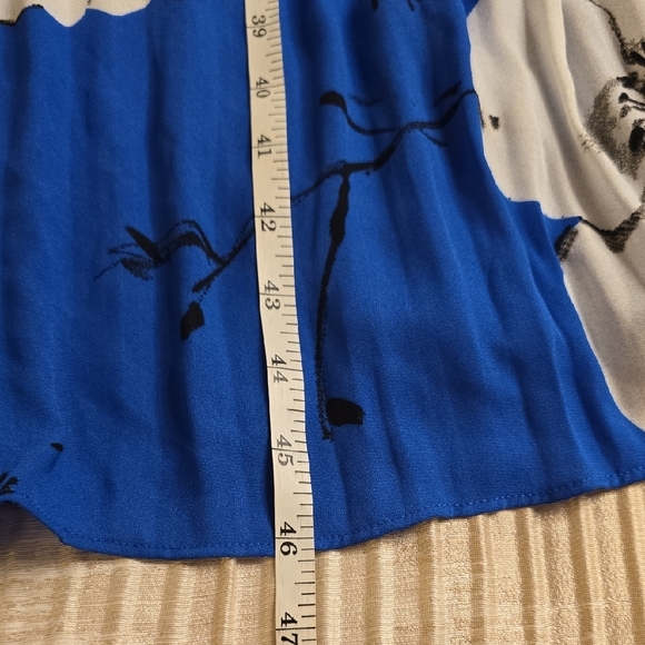 Black Level Chico's Blue and White Floral Midi Dress - Picture 8 of 14